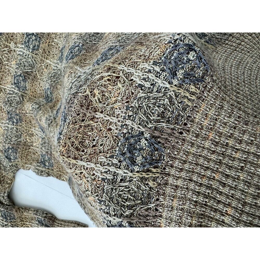 Vintage Mondo Di Marco Sweater Men's M/50 Made in Italy Sheer Knit Earthy Brown - Picture 11 of 12